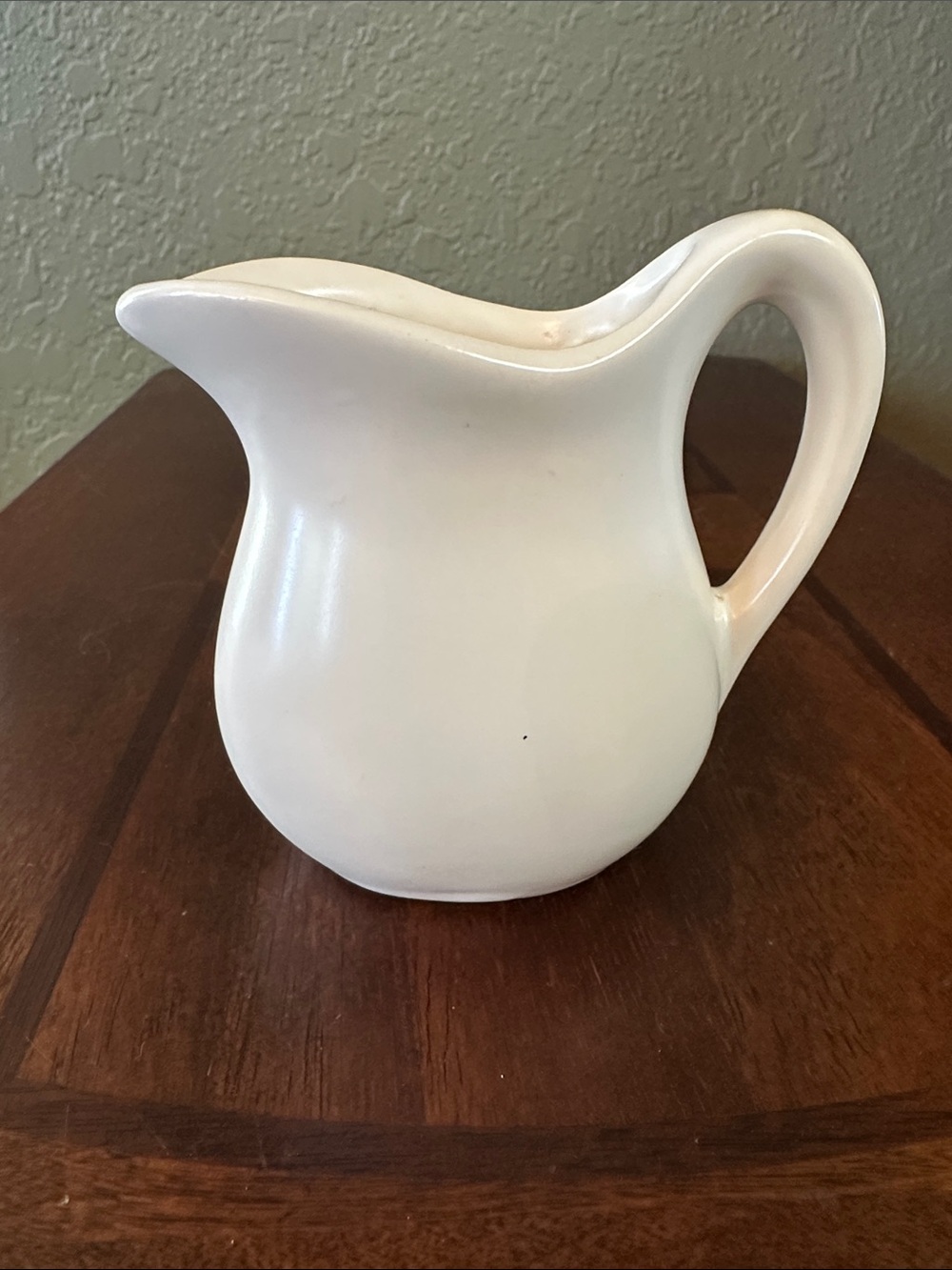 Vintage McCoy USA White Ceramic Creamer Pitcher Mid Century